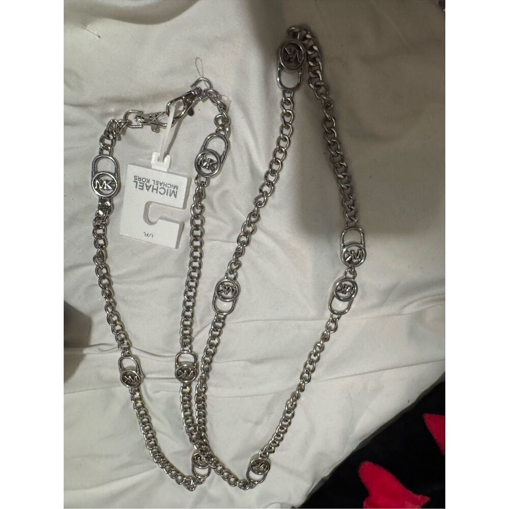 Michael kors mk circle curb chain belt/necklace/strap L/XL NWT - Picture 2 of 3